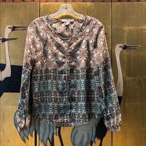 Paisley Long Sleeve Blouse